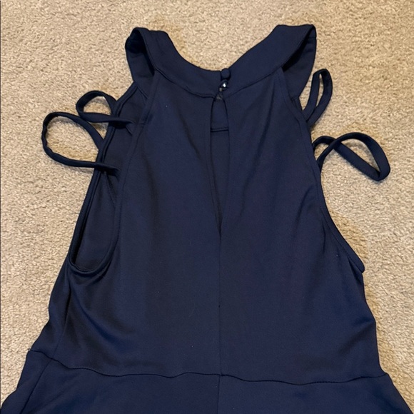 Torrid Navy Blue Midi Dress with Strappy Shoulders - Picture 5 of 6